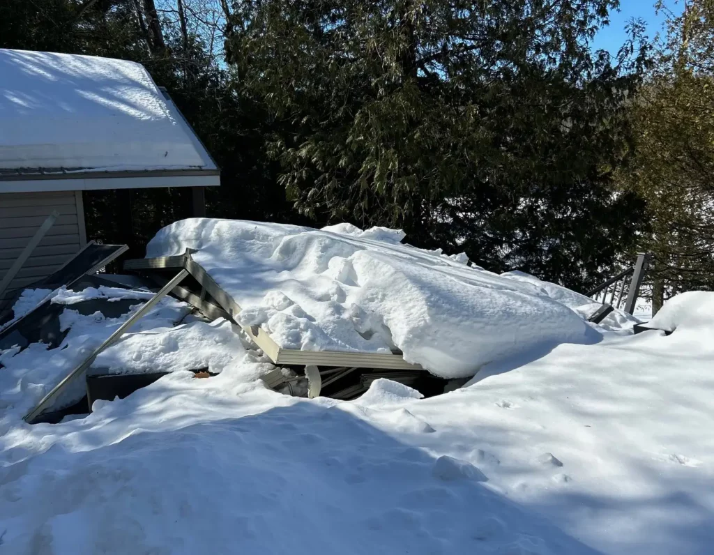 Collapsed sunroom