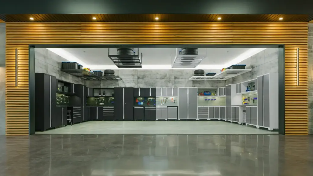 NewAge ProSeries Steel Garage Cabinetry in Platinum Gray